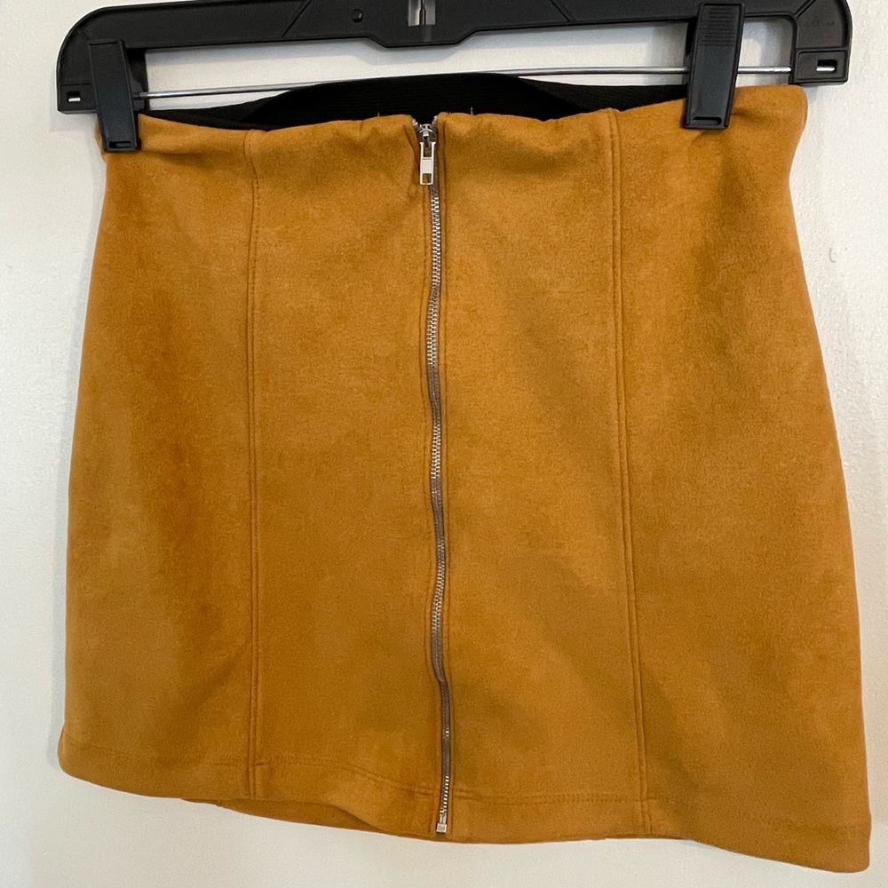 Mustard Yellow Zippered Women's Skirt